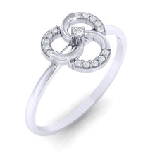 Load image into Gallery viewer, 18Kt white gold real diamond ring 51(1) by diamtrendz
