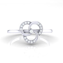 Load image into Gallery viewer, 18Kt white gold real diamond ring 51(2) by diamtrendz
