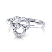 Load image into Gallery viewer, 18Kt white gold real diamond ring 51(3) by diamtrendz
