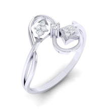 Load image into Gallery viewer, 18Kt white gold real diamond ring 52(1) by diamtrendz

