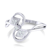 Load image into Gallery viewer, 18Kt white gold real diamond ring 52(3) by diamtrendz
