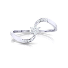 Load image into Gallery viewer, 18Kt white gold real diamond ring 53(2) by diamtrendz

