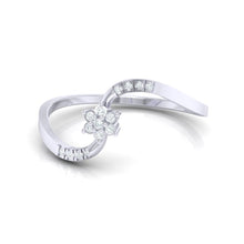 Load image into Gallery viewer, 18Kt white gold real diamond ring 53(3) by diamtrendz
