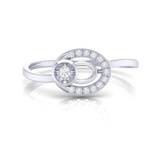 Load image into Gallery viewer, 18Kt white gold real diamond ring 55(2) by diamtrendz
