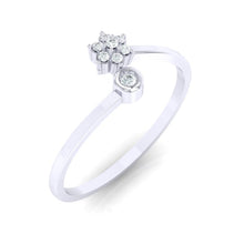 Load image into Gallery viewer, 18Kt white gold real diamond ring 57(1) by diamtrendz
