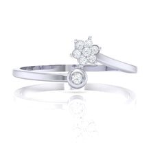 Load image into Gallery viewer, 18Kt white gold real diamond ring 57(2) by diamtrendz
