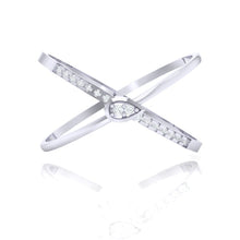Load image into Gallery viewer, 18Kt white gold real diamond ring by diamtrendz
