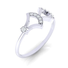 Load image into Gallery viewer, 18Kt white gold real diamond ring by diamtrendz
