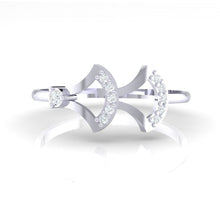 Load image into Gallery viewer, 18Kt white gold real diamond ring by diamtrendz
