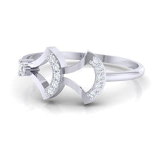 Load image into Gallery viewer, 18Kt white gold real diamond ring by diamtrendz
