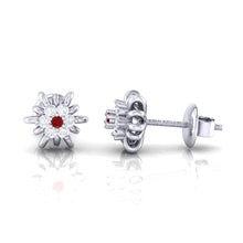 Load image into Gallery viewer, 18Kt white gold real diamond earring by diamtrendz
