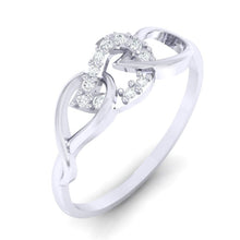 Load image into Gallery viewer, 18Kt white gold real diamond ring by diamtrendz

