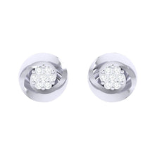 Load image into Gallery viewer, 18Kt white gold real diamond earring by diamtrendz
