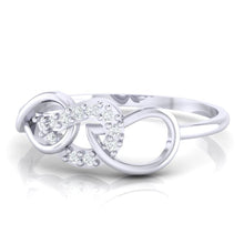 Load image into Gallery viewer, 18Kt white gold real diamond ring by diamtrendz
