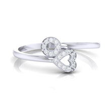 Load image into Gallery viewer, 18Kt white gold heart diamond ring by diamtrendz
