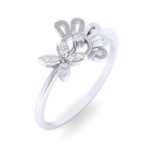 Load image into Gallery viewer, 18Kt white gold floral diamond ring by diamtrendz
