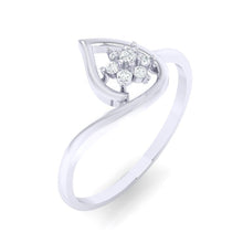 Load image into Gallery viewer, 18Kt white gold pear diamond ring by diamtrendz

