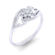Load image into Gallery viewer, 18Kt white gold Floral diamond ring by diamtrendz
