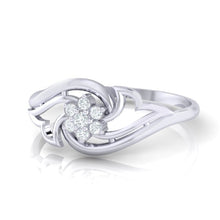 Load image into Gallery viewer, 18Kt white gold Floral diamond ring by diamtrendz
