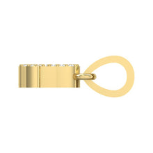 Load image into Gallery viewer, yellow gold alphabet initial letter &#39;a&#39; diamond pendant - 3

