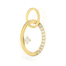 Load image into Gallery viewer, 18Kt gold real diamond oval shape pendant by diamtrendz
