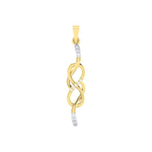 Load image into Gallery viewer, 18Kt gold real diamond infinity shape pendant by diamtrendz
