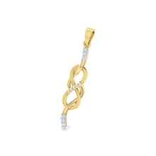 Load image into Gallery viewer, 18Kt gold real diamond infinity shape pendant by diamtrendz
