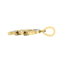 Load image into Gallery viewer, 18Kt gold real diamond pendant by diamtrendz
