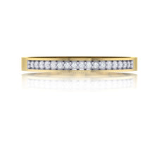 Load image into Gallery viewer, 18Kt gold band diamond ring by diamtrendz

