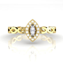Load image into Gallery viewer, 18Kt gold marquise diamond ring by diamtrendz
