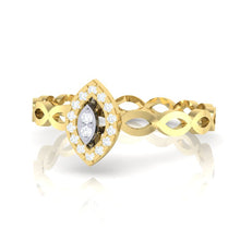Load image into Gallery viewer, 18Kt gold marquise diamond ring by diamtrendz
