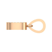 Load image into Gallery viewer, rose gold alphabet initial letter &#39;D&#39; diamond pendant - 3
