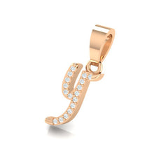Load image into Gallery viewer, rose gold alphabet initial letter &#39;y&#39; diamond pendant - 2
