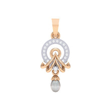 Load image into Gallery viewer, 18Kt rose gold real diamond pendant by diamtrendz
