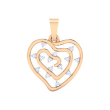 Load image into Gallery viewer, 18Kt rose gold real diamond heart shape pendant by diamtrendz
