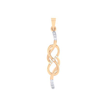 Load image into Gallery viewer, 18Kt rose gold real diamond infinity shape pendant by diamtrendz
