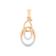 Load image into Gallery viewer, 18Kt rose gold real diamond pendant by diamtrendz
