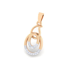 Load image into Gallery viewer, 18Kt rose gold real diamond pendant by diamtrendz
