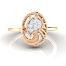 Load image into Gallery viewer, 18Kt rose gold real diamond ring by diamtrendz
