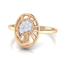 Load image into Gallery viewer, 18Kt rose gold real diamond ring by diamtrendz
