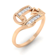 Load image into Gallery viewer, 18Kt rose gold real diamond ring by diamtrendz
