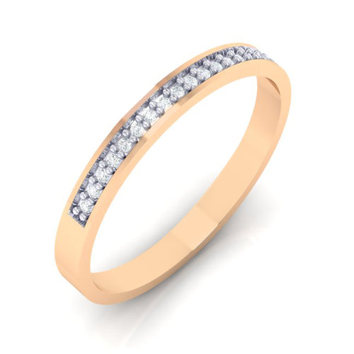 18Kt rose gold band diamond ring by diamtrendz