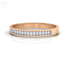 Load image into Gallery viewer, 18Kt rose gold band diamond ring by diamtrendz
