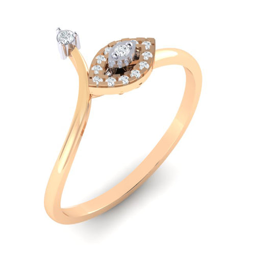 18Kt rose gold marquise diamond ring by diamtrendz