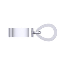 Load image into Gallery viewer, white gold alphabet initial letter &#39;D&#39; diamond pendant - 3
