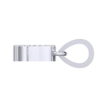 Load image into Gallery viewer, white gold alphabet initial letter &#39;a&#39; diamond pendant - 3
