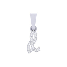 Load image into Gallery viewer, white gold alphabet initial letter &#39;d&#39; diamond pendant - 1
