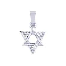 Load image into Gallery viewer, 18Kt white gold real diamond star shape pendant by diamtrendz
