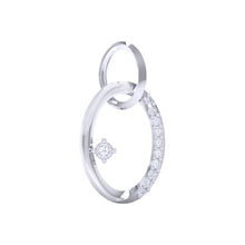 Load image into Gallery viewer, 18Kt white gold real diamond oval shape pendant by diamtrendz
