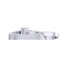 Load image into Gallery viewer, 18Kt white gold real diamond oval shape pendant by diamtrendz
